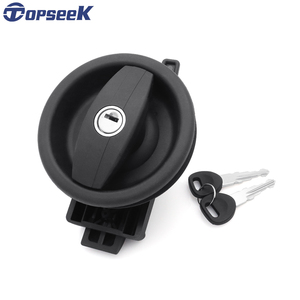 Round RV <strong>Door</strong> Lock with 2 Keys, Black <strong>Plastic</strong> Camper Entry Lock, Waterproof Replacement <strong>Latch</strong> for Motorhome Caravan Boat Cabinet - Product Image 2