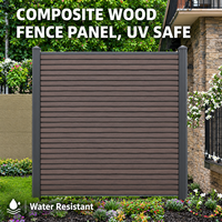 Panneau de clôture composite WPC pour extérieur, en bois-plastique, pour terrasse, cour, projets de cloisons décoratives