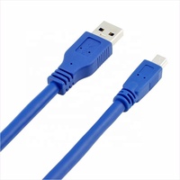 Kabel laki-laki 60cm USB 3.0 a ke Mini B 10 Pin, untuk cakram keras portabel