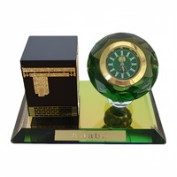Cadeaux religieux musulmans Verre de cristal Kaaba Makkah Modèle de la tour de l'horloge de la Mecque royale Souvenirs sculptés à la main Forme de bloc Abraj Al Bait