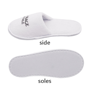 <span class=keywords><strong>Pantofole</strong></span> da Hotel Personalizzate <span class=keywords><strong>Bianche</strong></span> Usa e Getta, <span class=keywords><strong>Pantofole</strong></span> di Alta Qualità con Logo Ricamato Personalizzato - Product Image 4