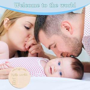 Tarjetas de madera ecológicas personalizadas grabadas para marcar los meses del bebé, marcadores de crecimiento para nuevos padres, Dropshipping - Product Image 3
