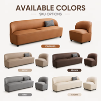 Canapé en cuir moderne à pattes de chat pour salon, maison, appartement, bureau, hôtel, salle de séjour, mobilier commercial