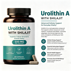 Cápsulas de Urolithin A de Marca Privada Personalizada, 60 Cápsulas para Apoyo Energético Celular, Apoyo Antioxidante y Apoyo Muscular - Product Image 2
