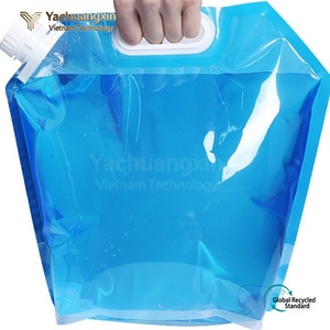 Foldable Hydration Bladder 5L Durable Plastic Camping <b>Water</b> <b>Container</b> with Handle Blue - Product Image 6