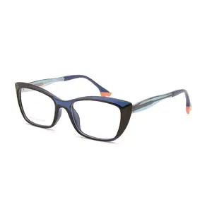 Bisagra de resorte de luz azul TR90 para mujer personalizada montura ultraligera anteojos ópticos