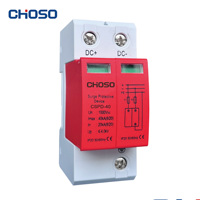 Parafoudre solaire DC 600V Type 2 40kA Dispositif de protection contre les surtensions 2P Photovoltaïque IEC 61643 CHOSO OEM
