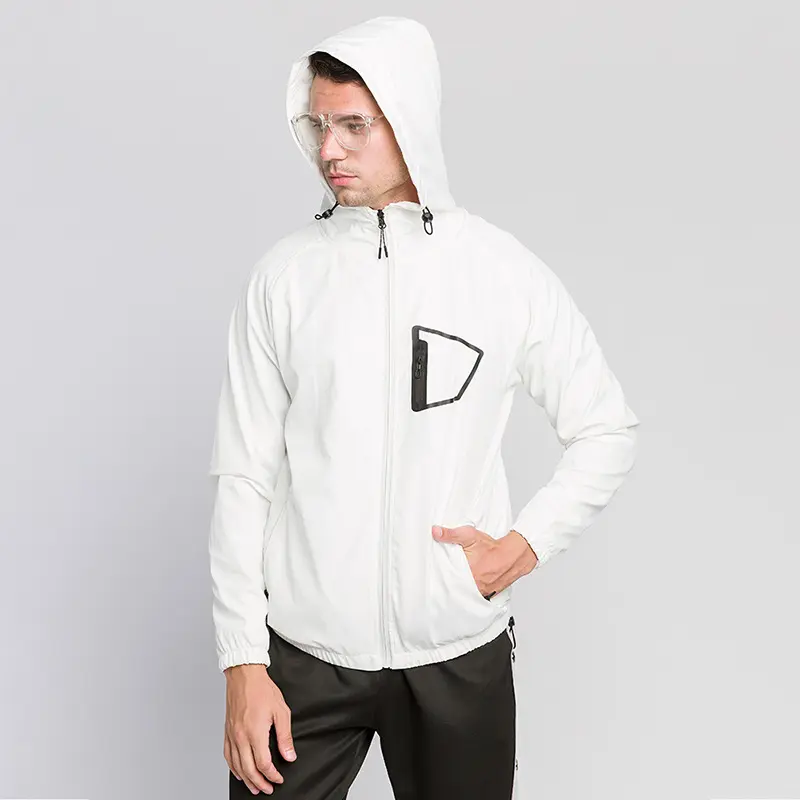 Giảm Giá Áo Gió Nam Áo Khoác Mỏng Có Túi Khóa Kéo Áo Nỉ Unisex Thời Trang Có Khóa Kéo Toàn Mặt Áo Hoodie Tùy Chỉnh Cho Nam