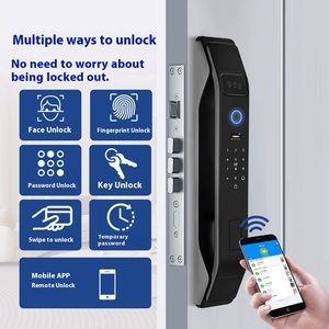 Hoàn toàn tự động 3D Video intercom khóa thông minh cho cửa gỗ mặt & nhận dạng vân tay Home cửa gỗ mật khẩu khóa - Product Image 4