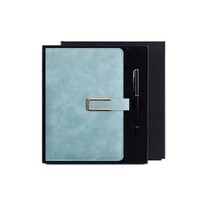PQ A5 Boucle en U - Lot de 2 Cahiers Esthétiques Essentiels pour l'école, en Tissu Écologique Épaissi, Coffret Cadeau Premium pour Étudiants