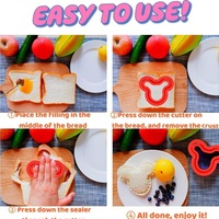 Lot de 12 emporte-pièces à sandwichs en forme de dessins animés, coupe-fruits et légumes, moule à bocadillos, outils de préparation culinaire pour boîte à bento et collations