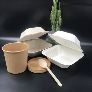 Venta al por mayor caja ecológica de embalaje de 6 pulgadas de pulpa de caña de azúcar desechable caja de comida para llevar bagazo para llevar caja de pizza biodegradable - Product Image 5