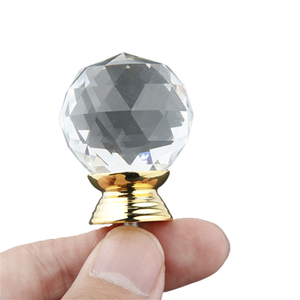 Poignée de tiroir de porte en verre cristal clair 30mm petit bouton pour armoires de cuisine commodes chambres salles de bains salons moderne - Product Image 2