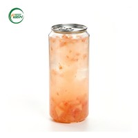 Pot en PET transparent durable de 250 ml, cylindrique, léger, pour le stockage de boissons froides, café et usage quotidien
