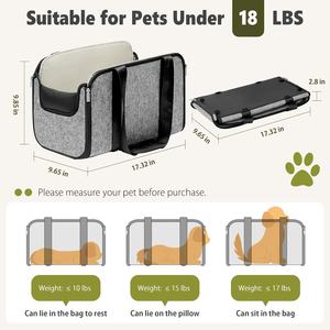 Nid pour animaux de compagnie en tissu écologique personnalisé lavable en Machine motif solide nouveau siège de sécurité portable pour voiture - Product Image 2