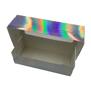Custom Size <strong>Shining</strong> Cupcake Dessert Packaging Box Loaf Cookie Bakery Boxes With Clear Window 15-20 Days Acceptable Paperboard - Product Image 4