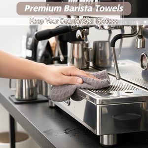 Serviettes gaufrées antibactériennes personnalisées 30x30/40x40, chiffons absorbants pour baristas, torchons de cuisine en microfibre - Product Image 3