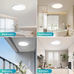 Lámpara de Techo Redonda Negra Moderna para Dormitorio, Sala de Estar, Iluminación del Hogar, Lámpara LED, Luz LED - Product Image 4
