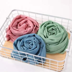 CCY Hijab en mousseline de soie de qualité supérieure Foulard pour femme Hijab en mousseline de soie unie Georgette Foulard - Product Image 4