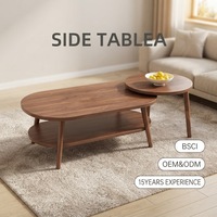 Table basse moderne pour salon, mobilier de maison en bois, utilisation latérale/centrale