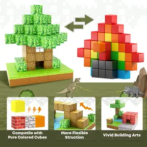최신 디자인 자기 빌딩 블록 세계 세트 몬테소리 유아 감각 장난감 피젯 큐브 빌딩 장난감 만들기