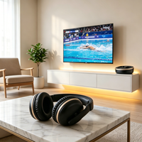 Casque audio optique sans fil numérique 2,4 GHz pour TV avec émetteur et station de charge