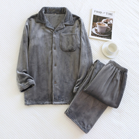 Ensemble de pyjama thermique pour homme en 2 pièces, doux et confortable, manches longues, ensemble de pyjama décontracté, vêtements de détente pour homme