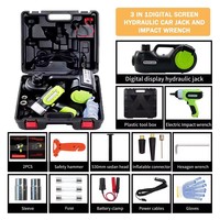 Kit de cric de voiture hydraulique électrique 4 en un à affichage numérique automatique 12V 36cm 5 tonnes pour levage de voiture