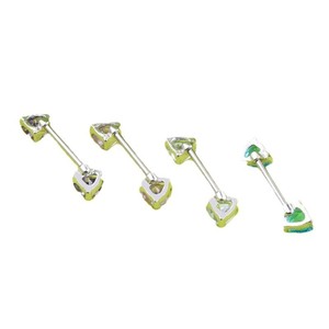 Par de Piercings de Acero Inoxidable <span class=keywords><strong>en</strong></span> Forma de Corazón de 14G, Accesorios Sexys para el Cuerpo, Anillo de Zirconia <span class=keywords><strong>Grande</strong></span> para Joyería de Moda - Product Image 4