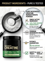 Créatine monohydrate micronisée en poudre, marque privée, 100% pure, sans arôme, complément nutritionnel sportif pour la musculation, OEM/ODM