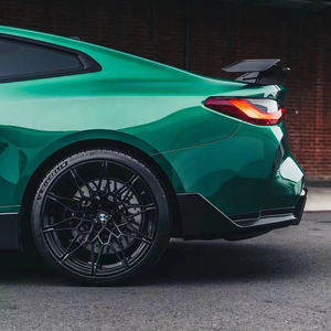 WRAPMASTER 1,52*17m Isla de Man película de PVC verde autoadhesiva brillante metálico PET coche vinilo envoltura decorativa cuerpo rollo - Product Image 5