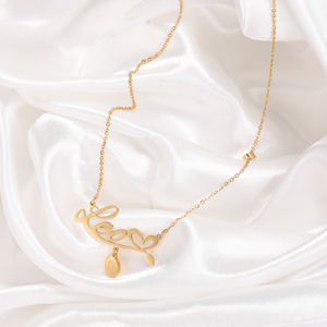 Collier Horoscope Hovanci, nouveau design, collier avec nom en or véritable, collier avec signe du zodiaque, bijoux en acier titane - Product Image 4