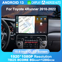 Reproductor Multimedia Navihua con Android Auto, Pantalla Táctil de Audio de 15.6 Pulgadas, Reproductor de DVD para Automóvil con Carplay para Toyota 4Runner 2010-2022