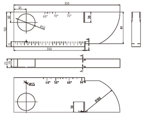 HUATEC 2024 NDT Test ölçer blok seti V1,IIW V-I ultrasonik kusur dedektörü kalibre blok V1 25mm - Product Image 6