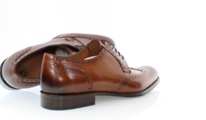 Chaussures Derby de marque FLECS de fabrication italienne pour hommes en cuir élégant et confortable avec fermeture à lacets supérieure à bout cousu en gros - Product Image 3