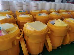 Roda ABS 95 Gal kualitas tinggi untuk lingkungan manajemen kebocoran minyak beroda penyelamatan Overpack <span class=keywords><strong>Kit</strong></span> tumpahan penyerap Drum - Product Image 5