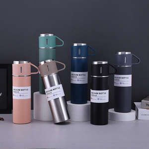 Vente en gros usine : Coffret cadeau de bouteilles d'eau isothermes 500 ml en acier inoxydable, pour boissons chaudes et froides, avec gobelet et thermos à thé sous vide - Product Image 4