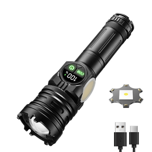 Đèn pin đa chức năng mới với Laser và nhiều nguồn sáng, đèn pin từ tính có thể sạc lại - Product Image 1