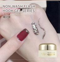 Non-lavage Métallique Gel Liner Nail Art Set 15ml UV Led Peinture Gel Vernis pour Nail Art Estampage Gel Nail Art