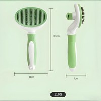 Peigne démêlant pour animaux de compagnie, à boutons et aiguilles rondes, pour l'élimination des poils de chat et de chien, outil de toilettage simple et autonettoyant