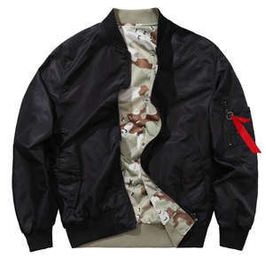 Wholesale OEM Coated <b>Canvas</b> Winter Men's Thickened Reversible Stand Collar Bomber <b>Jacket</b> - Product Image 6