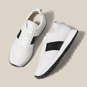 Chaussures de golf pour hommes en cuir premium, grandes tailles, respirantes, style sportif, à lacets, rehaussantes pour le quotidien et la mode - Product Image 5