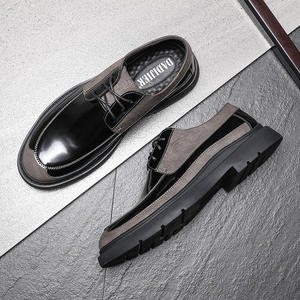 Nuevos zapatos de Punta Grande para hombre, zapatos de cuero informales transpirables de cuero genuino británico para hombre, trabajo de moda de estilo coreano de verano para hombre - Product Image 4