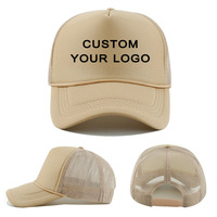 Casquette Trucker en Mousse Vierge OEM, Broderie de Logo Personnalisé, 5 Panneaux, Dos en Maille Unie, Snapback avec Corde, Style Y2K Hip Hop Unisexe
