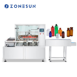 ZONESUN ZS-WB48 Lavadora de Botellas Pequeñas de Alta Velocidad Automática de 48 Cabezales Rotatorios para Frascos de Vidrio y Plástico Redondos, Máquina de Lavado y Enjuague por Aire - Product Image 1