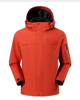 Extérieur unisexe trois-en-un amovible support fermeture éclair velours épaississement coupe-vent imperméable chaud ample respirant veste de créateur