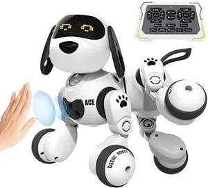 שלט רחוק כלב רובוט צעצועי המחווה חישה לתכנות חכם RC רובוט רובוטית ערכת עם LED עיני & מדבר