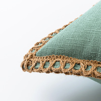 Housse de coussin en coton, lin et chanvre de couleur unie, moderne et décorative, pour canapé, lit, salon, décoration intérieure