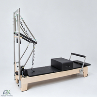Reformer Pilates Professionnel en Bois d'Érable avec Tour Trapèze pour Entraînement de Force