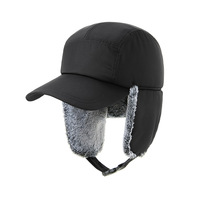 Chapeau de trappeur en velours côtelé de qualité supérieure, doublé de fausse fourrure, chapeau d'hiver chaud avec protection pour les oreilles, casquette de bombardier pour la chasse et le camping
